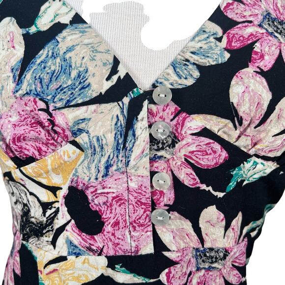 Urban Outfitters Women’s Floral Sleeveless Midi Sun Dress with Slit Size S NWT - Picture 3 of 15